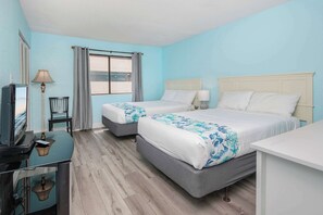 Recharge in a quiet, thoughtfully styled bedroom with everything you need for a good night’s sleep.

