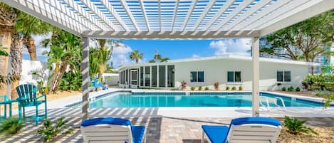 Relaxing Beneath the Pergola