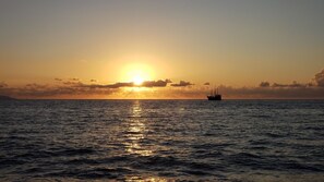 Sunset view from Playa de Oro (Golden Beach).