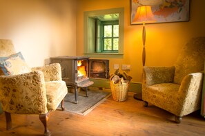 Sitting Room with Log Stove