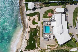 Aerial view of the property