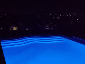 pool night view