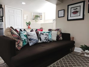 Sofa available for sleeping arrangements