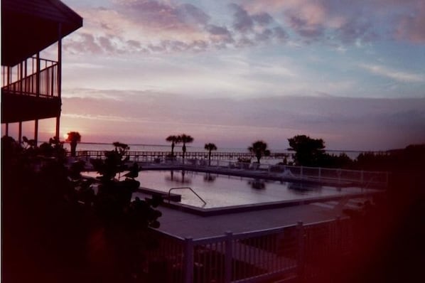 Pool at sunrise.