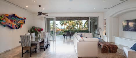 Main living room, opens fully to the outdoors  