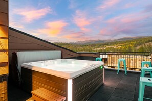 Roof top deck with private hot tub and amazing views