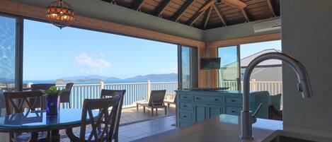 Beautiful views of JVD, Tortola and St. John from balcony, kitchen and bedroom!