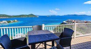 Amzaing view of JVD, St. John and Tortola from balcony. It never gets old :)