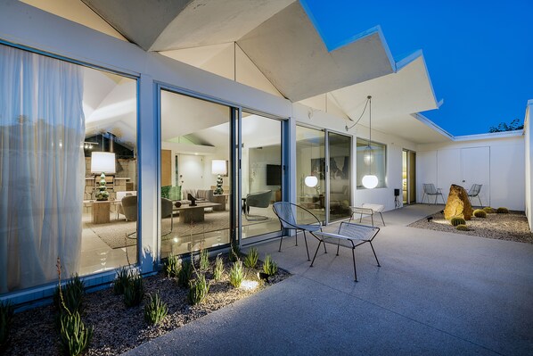 Patio and rear of unit