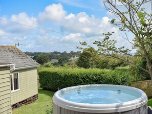 Relaxing hot tub | Culver Chalet, Bembridge, near Sandown