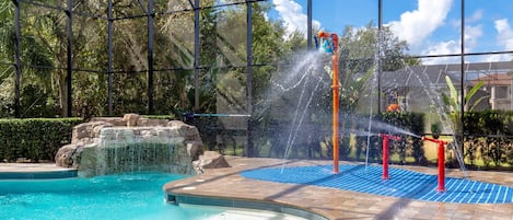 Cool off under the waterfall