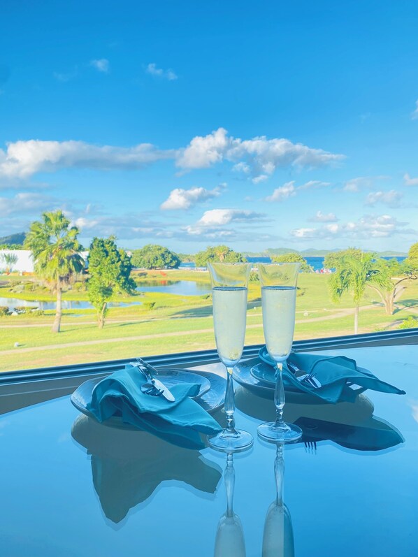 Ocean view from the dining area.