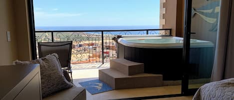 View from the Master Bedroom and hot tub. 