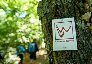 der Lahnwanderweg direkt in der Nähe