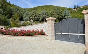 Entrance to the premises with automatic gate