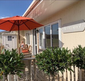 Large front  decking to capture the afternoon and evening sunshine and sunsets