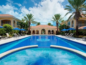 Our pool and hot tub.