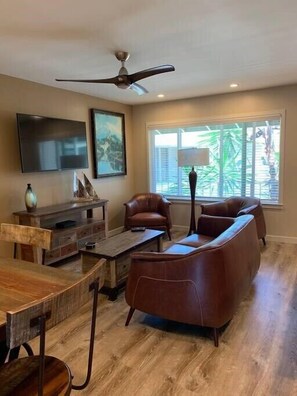 View to living room area.