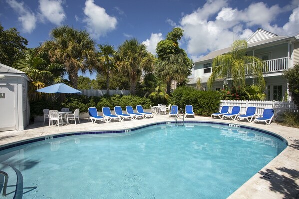 Beautiful heated/cooled pool is available for our guests