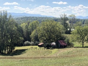 Nestled in a valley surrounded by the blue ridge mountains 