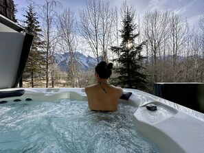 Private Hydrotherapy hot tub. *Model not included*