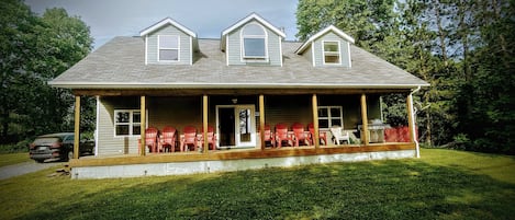 Vacation Home with a covered porch.
