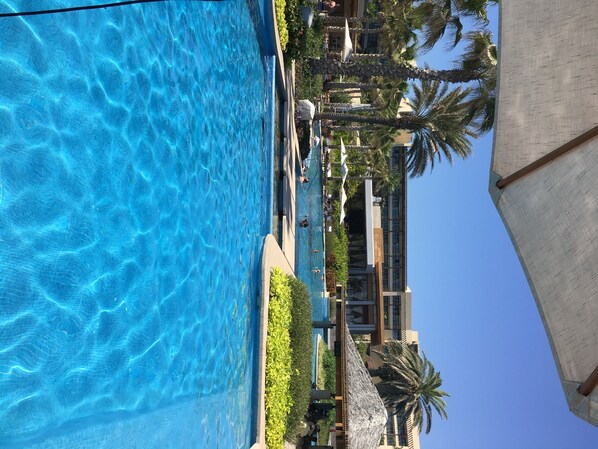View from ocean of resort