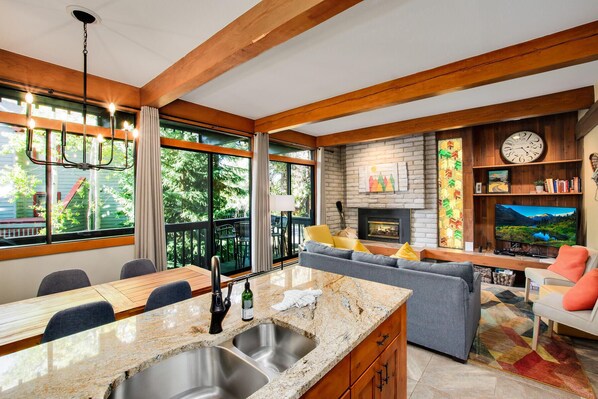 Living Room, Kitchen, Dining Room, Patio