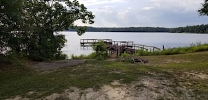 Large dock with boat ramp 