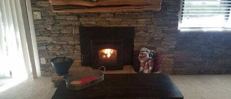 Pellet stove keeping you warm and cozy
