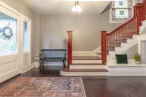 Gorgeous hardwood floors line the home