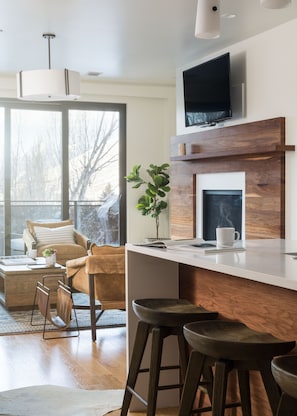 Living area and Kitchen