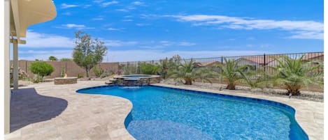 Sparkling pool to cool off after a long hike or round of golf!