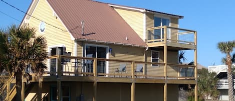 East side of Cottage faces the Sea.
