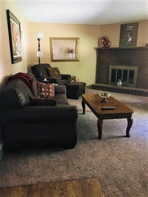 Large Family Room with gas fireplace 