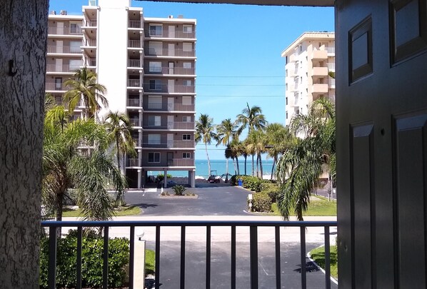 Steps away from the Gulf of Mexico. This view is from our front door!