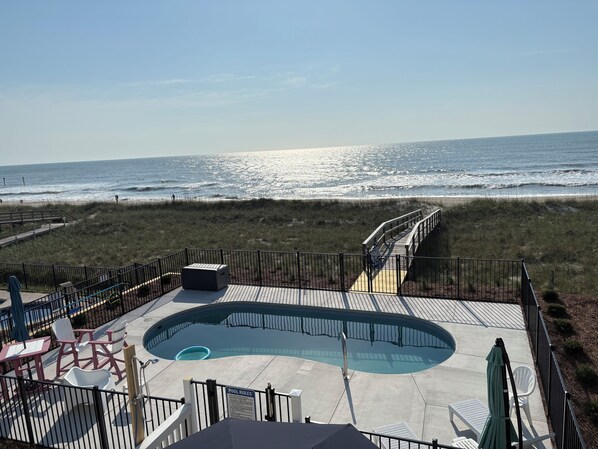 Private pool, just steps from the ocean