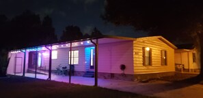 Exterior well lit