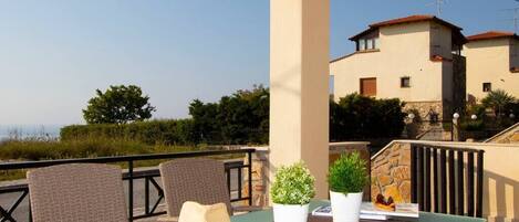 Balcony and dining area