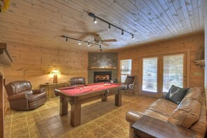 Pool Table in Terrace Level Living Area