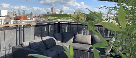 Large rooftop with spectaculair view over the city.  