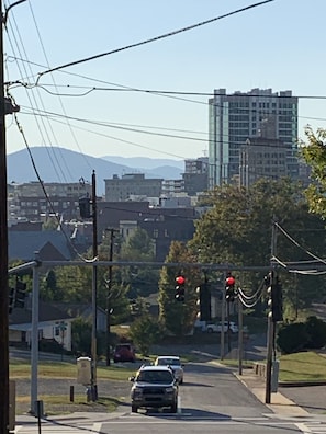 View of Downtown Asheville and Mountains from Front Porch