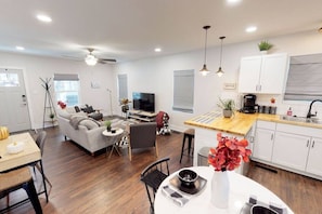 Open Kitchen and dining space, Keurig Coffee Maker