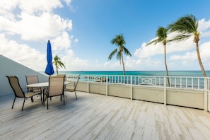 One of the largest patios on 7 Mile Beach. No better view than this!