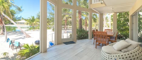 Experience this truly unique two-story lanai that is perfect for hanging out after a day in the sun.