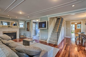 Kick back and relax in the spacious living room.