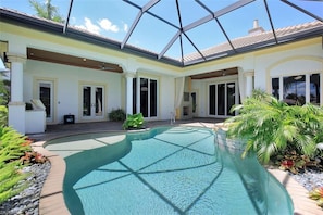 Pool area before the furniture was put in