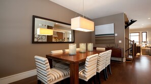 Dining room comfortably seats eight