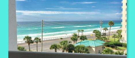 Enjoy your morning coffee from this huge balcony!