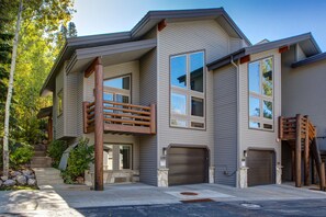 End Townhouse with One-Car Garage and Parking for One Vehicle in Front